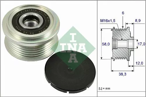 Ina Overrunning Alternator Clutch Pulley For Great Wall Hyundai Toyota C50 Etios I10 Teng