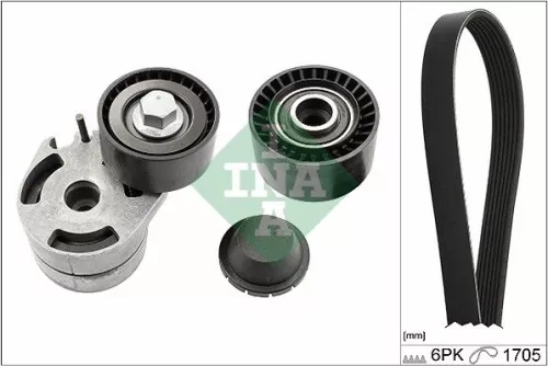 INA V-Ribbed Belt Set for CITROËN FORD MAZDA PEUGEOT 2 206 206 Van 407 407 SW BE