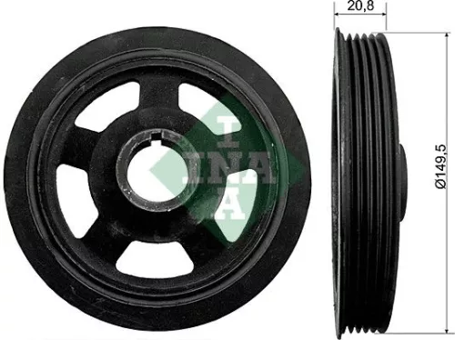 Schaeffler INA Schaeffler INA 544 0092 10 Ina Crankshaft Pulley for Hyundai Kia Accent Carens Cee'd Cerato Elantra Ge 
