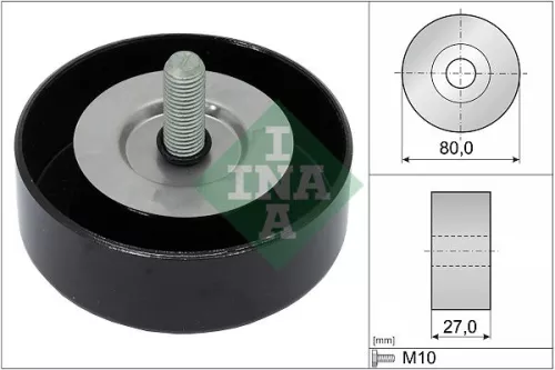 Ina Deflection Idler Guide Pulley V-ribbed Belt For Hyundai Kia Carnival / Grand Carni
