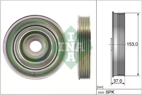 Ina Crankshaft Pulley for Citroën Ds Fiat Ford Ford Australia Ford Usa Lanc