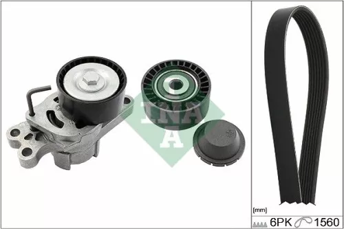 INA V-Ribbed Belt Set for CITROËN PEUGEOT 206 206 Van BERLINGO / BERLINGO FIRST 