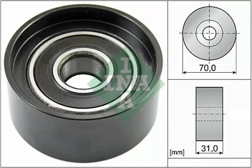 Ina Deflection Idler Guide Pulley V-ribbed Belt For Honda Accord Cr-v Fr-v