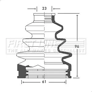  FIRST LINE Drive Shaft Cv Boot Kit