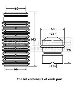 FIRST LINE FIRST LINE FPK7033  FIRST LINE Dust Cover Kit shock absorber 