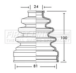  FIRST LINE Drive Shaft Cv Boot Kit