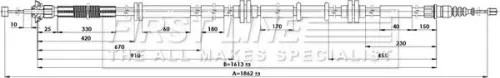FIRST LINE FIRST LINE (FKB3896) Cable Pull, parking brake 