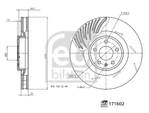 FEBI BILSTEIN FEBI BILSTEIN 171602 Brake Disc 