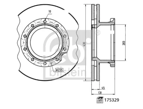 FEBI BILSTEIN FEBI BILSTEIN 175329 Brake Disc 