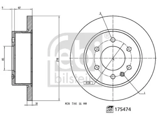 FEBI BILSTEIN FEBI BILSTEIN 175474 Brake Disc 