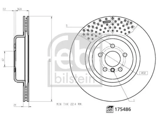 FEBI BILSTEIN FEBI BILSTEIN 175486 Brake Disc 