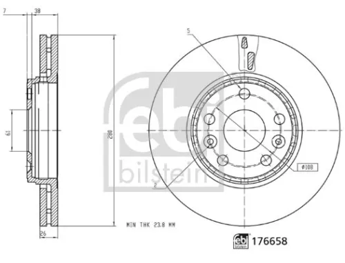 FEBI BILSTEIN FEBI BILSTEIN 176658 Brake Disc 
