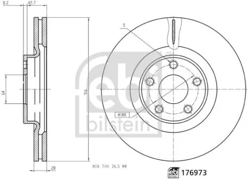 FEBI BILSTEIN FEBI BILSTEIN 176973 Brake Disc 