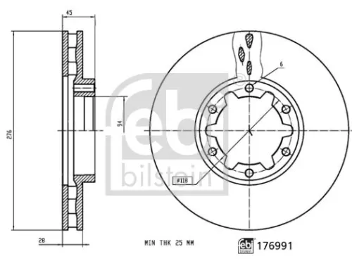 FEBI BILSTEIN FEBI BILSTEIN 176991 Brake Disc 