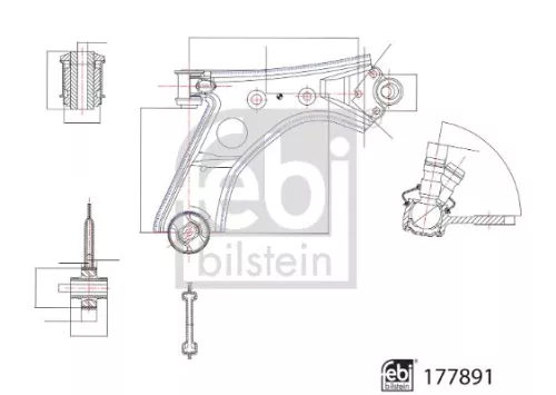 FEBI BILSTEIN FEBI BILSTEIN 177891 Control/Trailing Arm, wheel suspension 