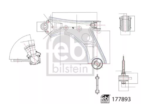 FEBI BILSTEIN FEBI BILSTEIN 177893 Control/Trailing Arm, wheel suspension 