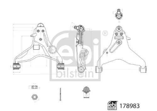 FEBI BILSTEIN FEBI BILSTEIN 178983 Control/Trailing Arm, wheel suspension 