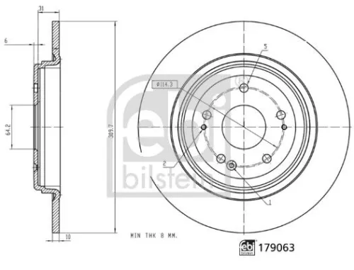 FEBI BILSTEIN FEBI BILSTEIN 179063 Brake Disc 