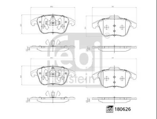 FEBI BILSTEIN FEBI BILSTEIN 180626 Brake Pad Set, disc brake 