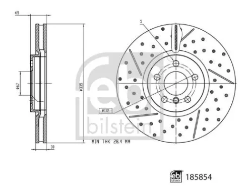 FEBI BILSTEIN FEBI BILSTEIN 185854 Brake Disc 