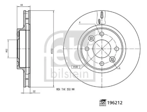 FEBI BILSTEIN FEBI BILSTEIN 196212 Brake Disc 