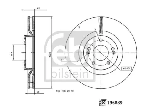 FEBI BILSTEIN FEBI BILSTEIN 196889 Brake Disc 