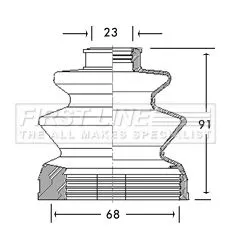  FIRST LINE Drive Shaft Cv Boot Kit
