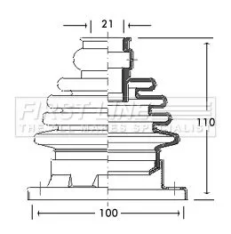  FIRST LINE Drive Shaft Cv Boot Kit