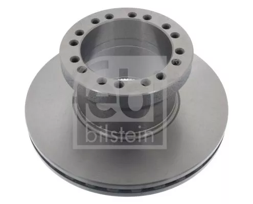 2x Febi Front Internally Vented Brake Disc For Daf Lf 45