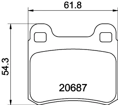 1x  MINTEX Brake Pad Set