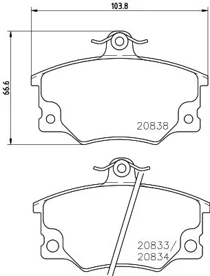 1x  MINTEX Brake Pad Set
