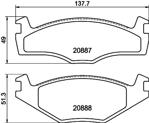 1x  MINTEX Brake Pad Set