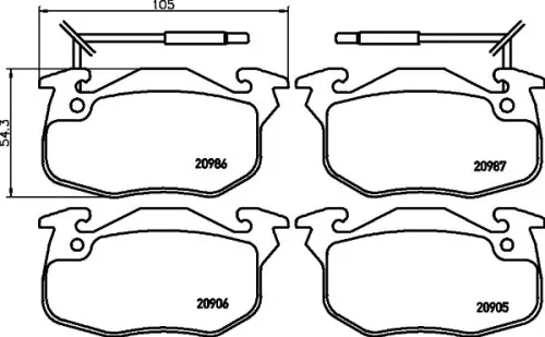 1x  MINTEX Brake Pad Set