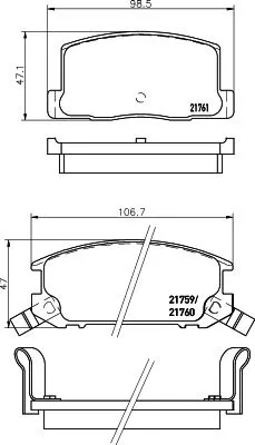 1x  MINTEX Brake Pad Set