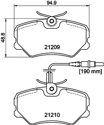 1x  MINTEX Brake Pad Set