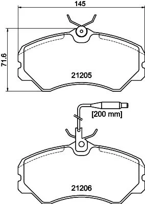 1x  MINTEX Brake Pad Set