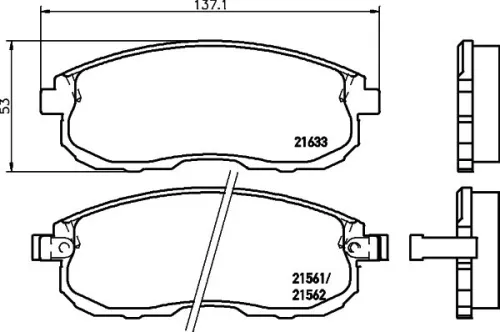 1x  MINTEX Brake Pad Set