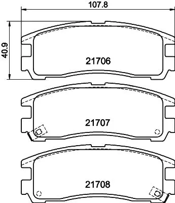 1x  MINTEX Brake Pad Set