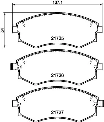 1x  MINTEX Brake Pad Set