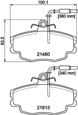 1x  MINTEX Brake Pad Set