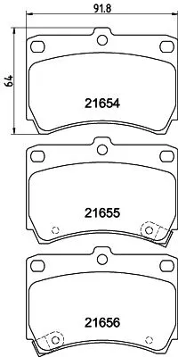 1x  MINTEX Brake Pad Set