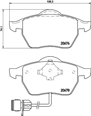 1x  MINTEX Brake Pad Set