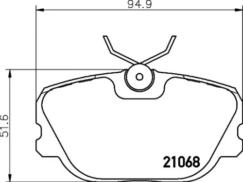 1x MINTEX MDB1542 Brake Pad Set