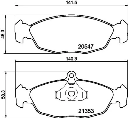 1x  MINTEX Brake Pad Set