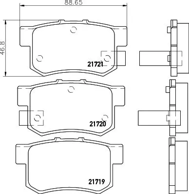 1x  MINTEX Brake Pad Set