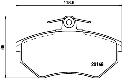 1x  MINTEX Brake Pad Set