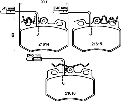 1x  MINTEX Brake Pad Set