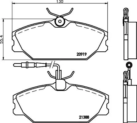 1x  MINTEX Brake Pad Set