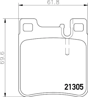 1x  MINTEX Brake Pad Set