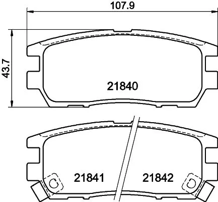 1x  MINTEX Brake Pad Set